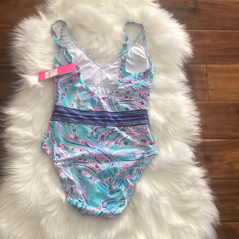 Lilly Pulitzer Riya One Piece Swimsuit NWT Sz 2 - Picture 6 of 10